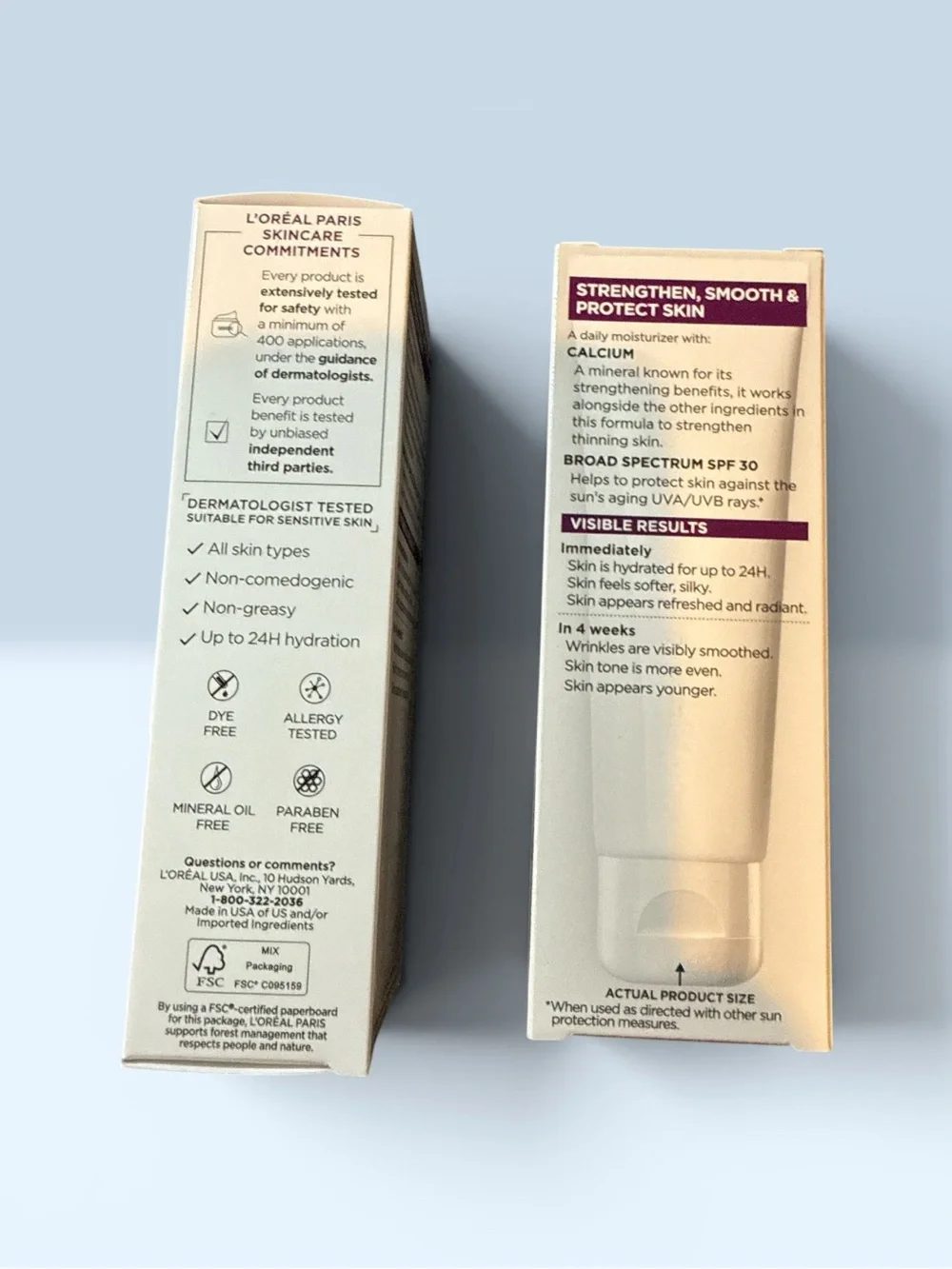 L'Oreal Wrinkle Expert Age Defense UV Lotion - White, Cream, Purple